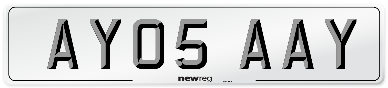 AY05 AAY Number Plate from New Reg